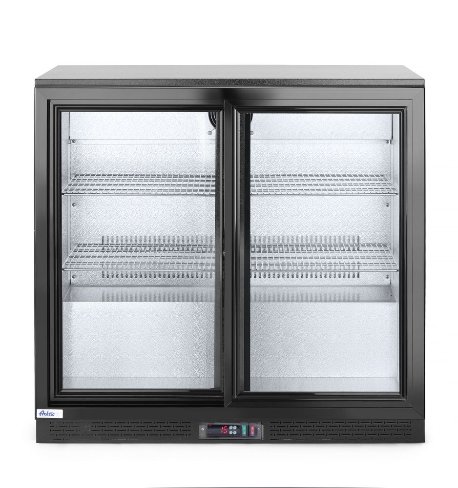Arktic Backbar koelkast 2 schuifdeuren 158 l zwart