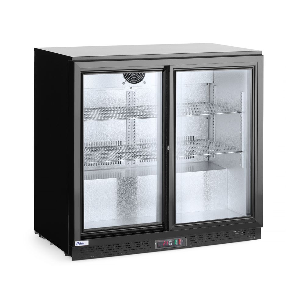 Arktic Backbar koelkast 2 schuifdeuren 158 l zwart
