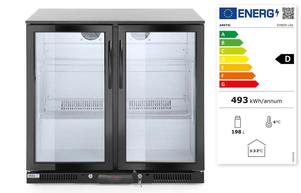 Arktic Backbar koelkast 2 deuren 158 l zwart