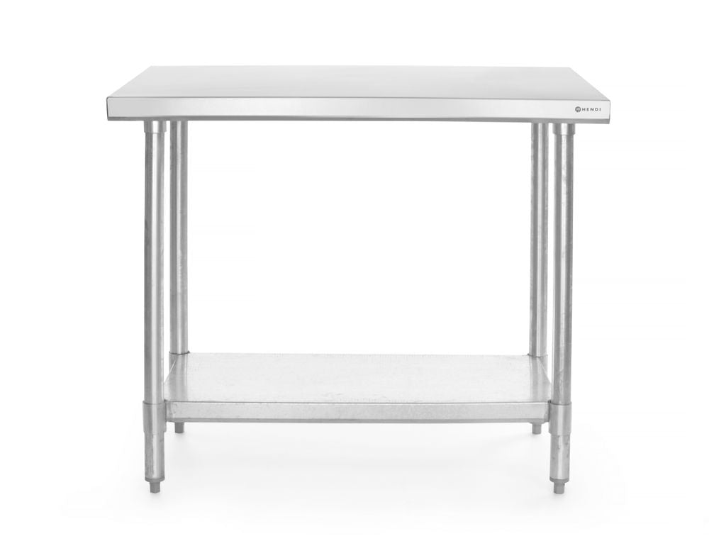 HENDI RVS werktafel met onderblad, 60 cm diep 100 cm