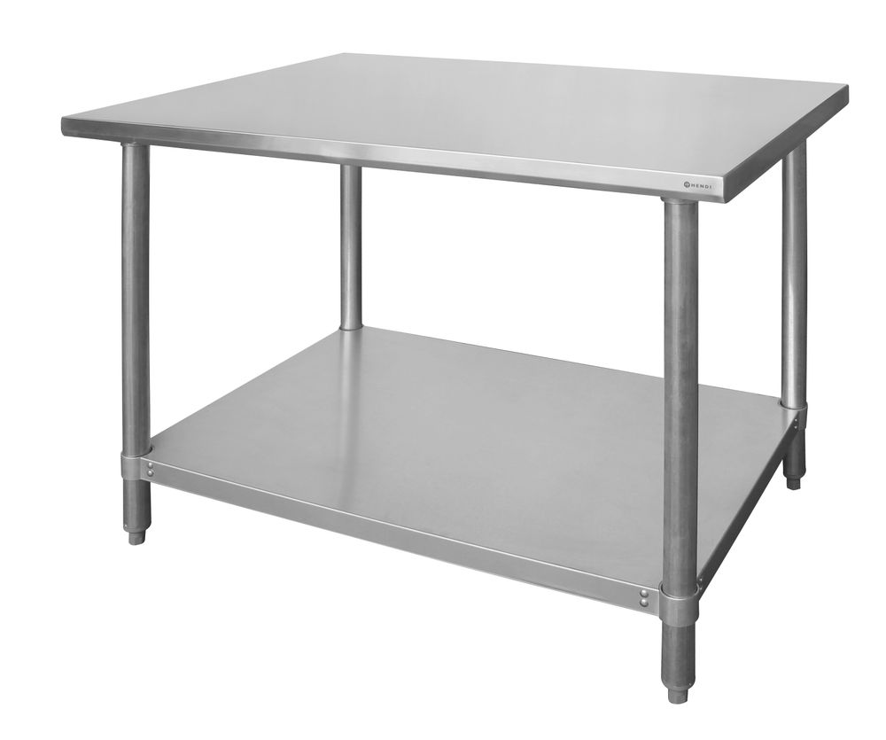 HENDI RVS werktafel met onderblad, 60 cm diep