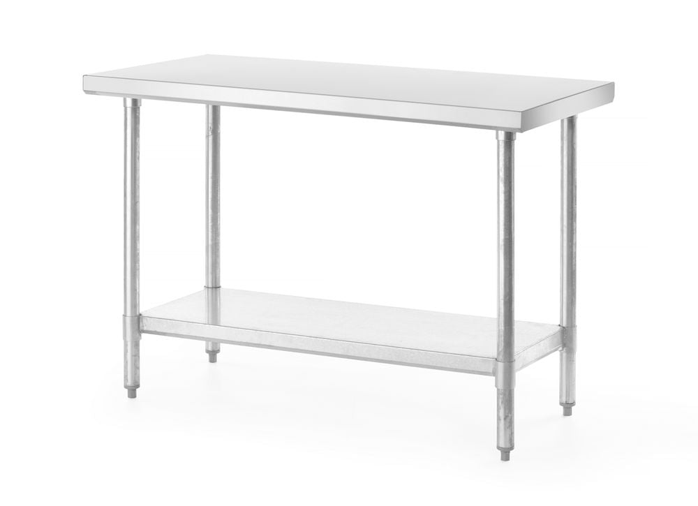 HENDI RVS werktafel met onderblad, 60 cm diep