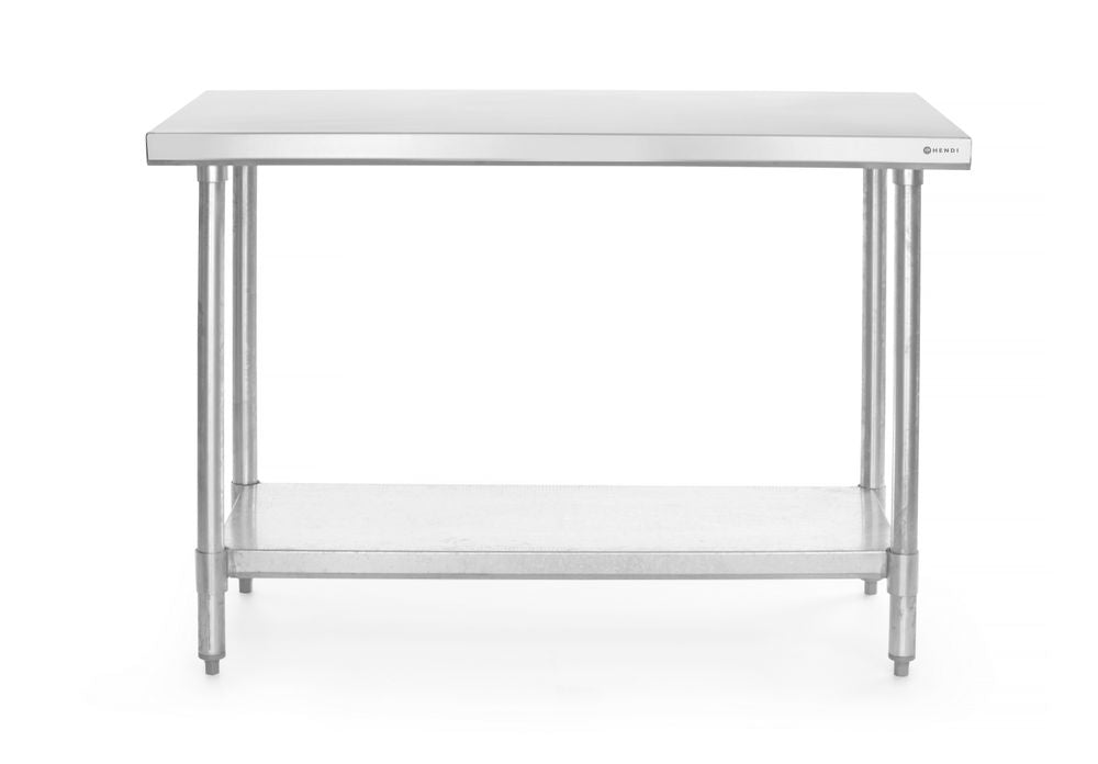 HENDI RVS werktafel met onderblad, 60 cm diep