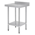 Vogue RVS werktafel met achteropstand, 60 cm diep 60 cm