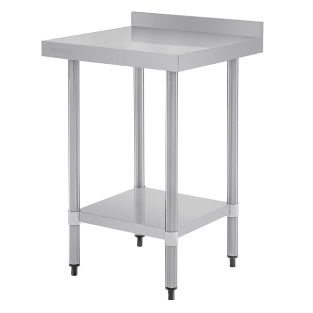 Vogue RVS werktafel met achteropstand, 60 cm diep 60 cm