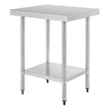 Vogue RVS werktafel met onderblad, 60 cm diep 60 cm