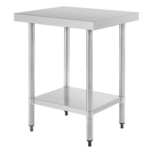 Vogue RVS werktafel met onderblad, 60 cm diep 60 cm